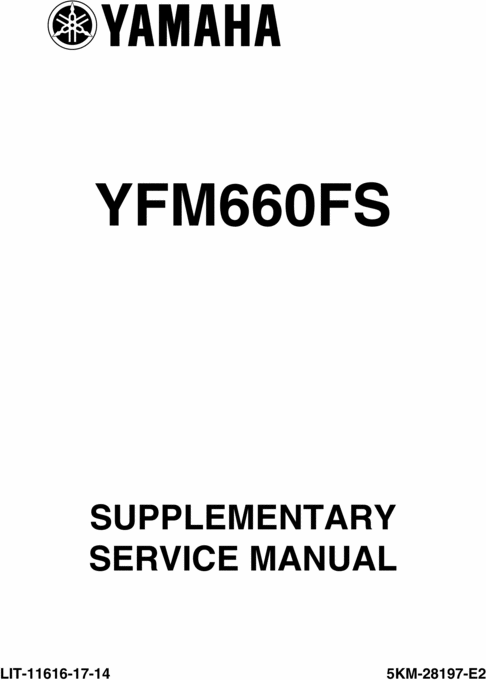 Product picture Yamaha Grizzly 660 02-06 High Quality Service Manual